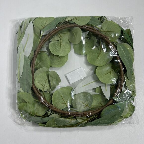 Artificial Eucalyptus Wreath Seeded Greenery Twine Indoor Home Decor Faux - Picture 4 of 5